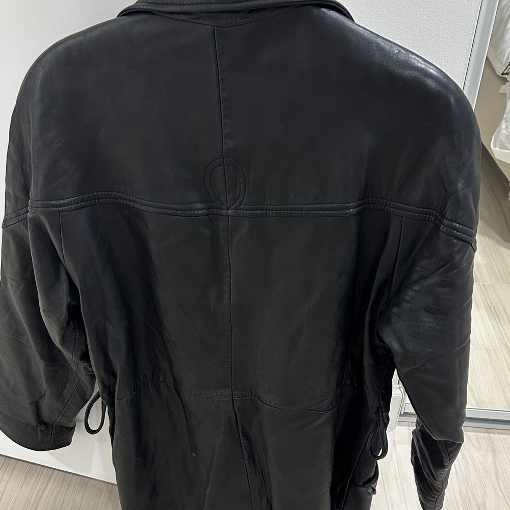 Express Black Leather Jacket - image 2